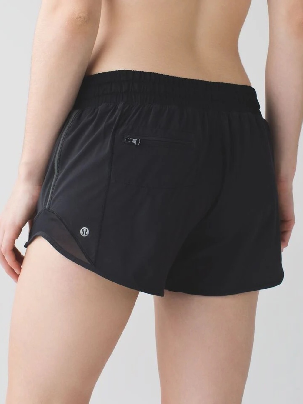 lululemon athletica Black Women's Run Short with Zip Pocket